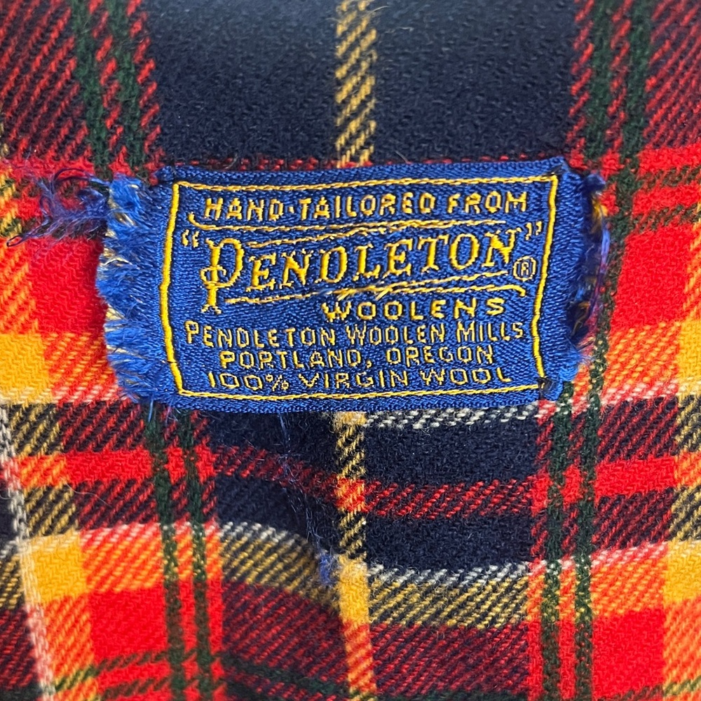 Rare Pendleton Unique Virgin Wool Plaid Sleeveles… - image 8